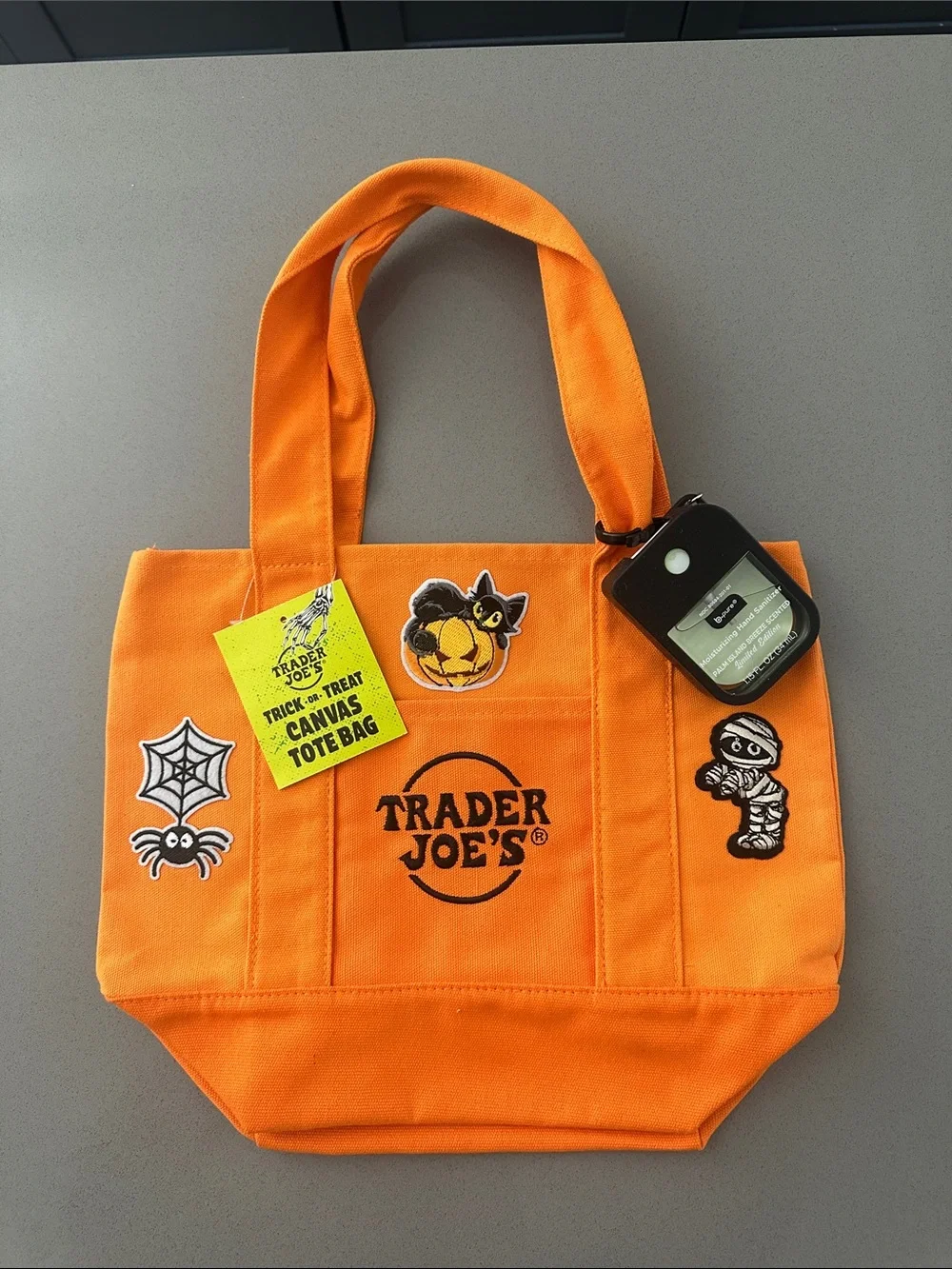Trader Joe's Kids Orange Halloween Canvas Tote